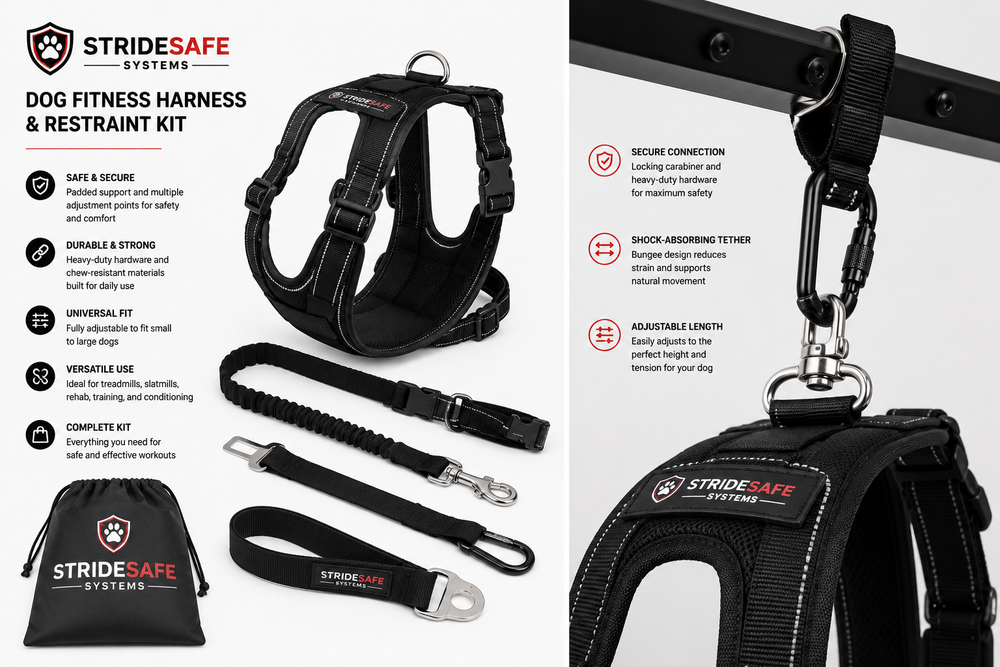 StrideSafe Dog Fitness Harness & Restraint Kit