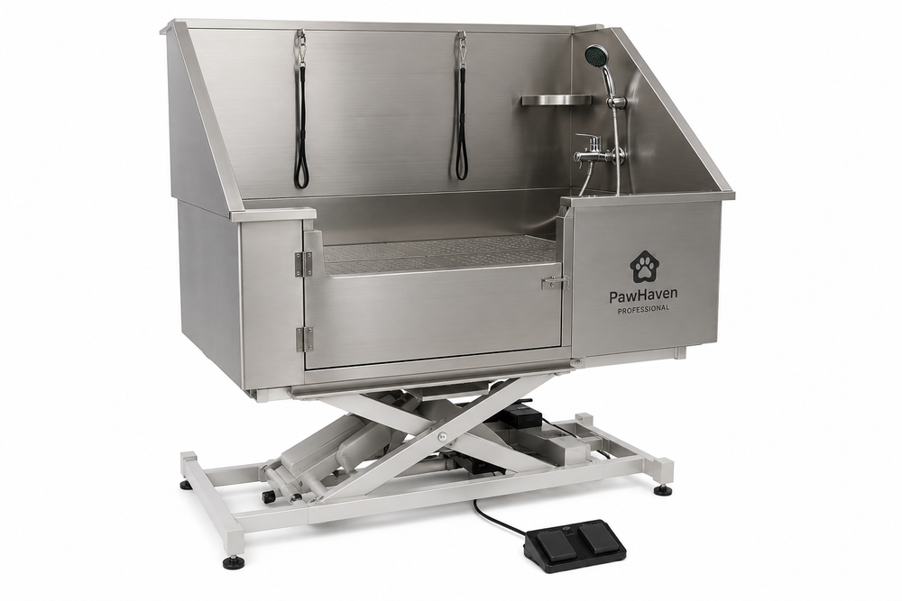PawHaven Elevate Comfort 50” Electric Lift Grooming Tub