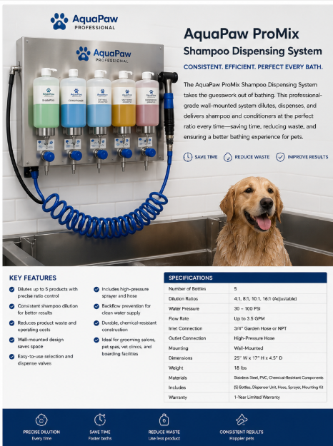 AquaPaw ProMix Shampoo Dispensing System